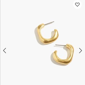 Madewell Angled Chunky Small Hoop Earrings